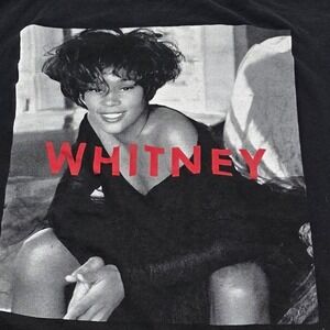 Whitney‎ Houston Graphic T-Shirt Unisex Medium Black 2021 Music. Art Streetwear